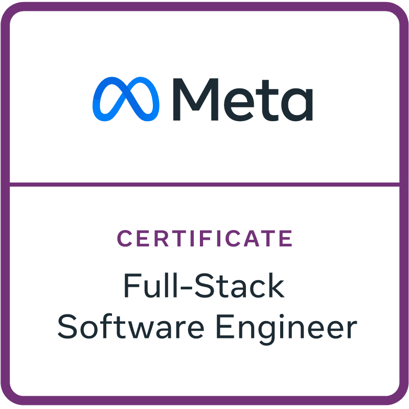 Full Stack Developer certificate